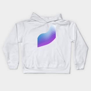 Minimal Ocean sea geometric abstract Kids Hoodie